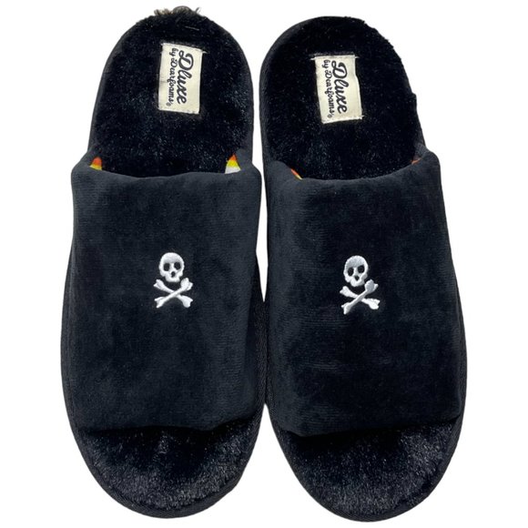 dearfoams Shoes - Small (5-6) + XL (11-12) - DLUXE by DEARFOAMS “SKULL” Slippers NEW